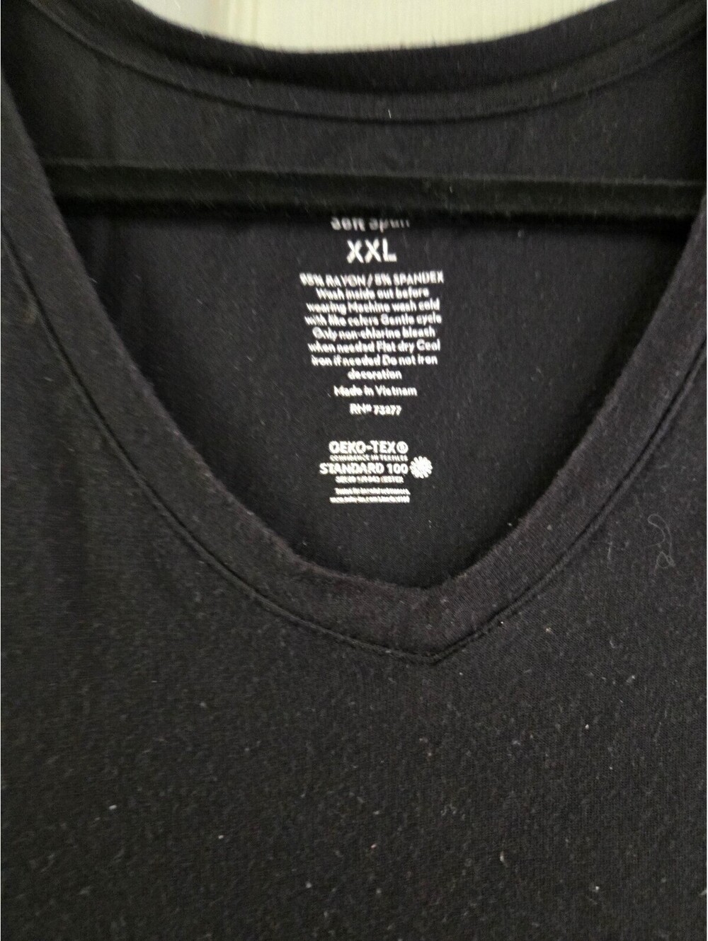Nine West Soft Spun Black V-Neck T-Shirt XXL - Picture 3 of 6